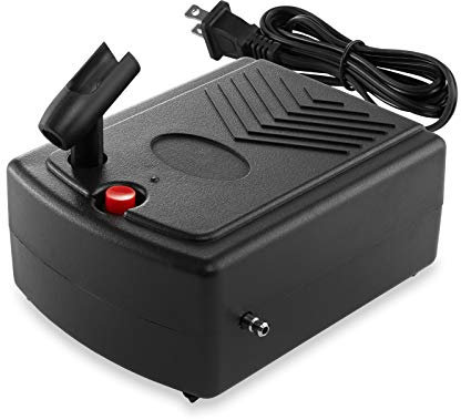 PointZero Mini compresor de aerógrafo con soporte y manguera de 6 pies, bomba de aire portátil silenciosa