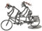 STEEMO Original Schraubenmännchen Figur: Tandem Rad-Team – Handgefertigte Metall-Deko, Kreatives Geschenk für Fahrrad-Fans, 28x6x18 cm