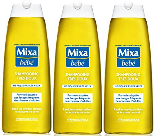 Mixa Bébé Shampooing Très Doux Hypoallergénique 250 ml - Lot de 3