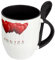 Namenstasse Annika - Löffel-Tasse mit Namens-Motiv Herzballons - Becher, Kaffeetasse, Kaffeebecher, Mug - Schwarz