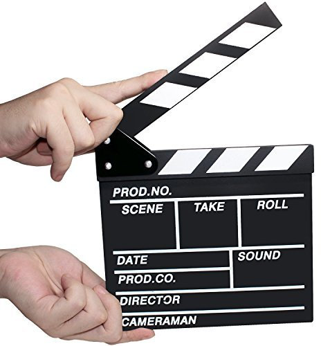 Veewon Panneau en bois de cinéma avec inscription en directeur 20 x 21 cm
