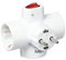 F-Bright Clavija Triple Blanca con Interruptor Luminoso, Blanco, 0.48 cm