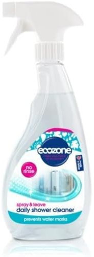 Ecozone Daily Shower Cleaner Spray, 0%, 500ml Clear