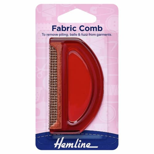Hemline H890 Gezahnte Stoffbürste, Kunststoff, zum Entfernen von Knoten/ Bällen/ Fusseln von Kleidung