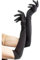 NET TOYS Damen Handschuhe lang Damenhandschuhe schwarz Fingerhandschuhe Ballhandschuhe 20er Jahre Kostüm Zubehör