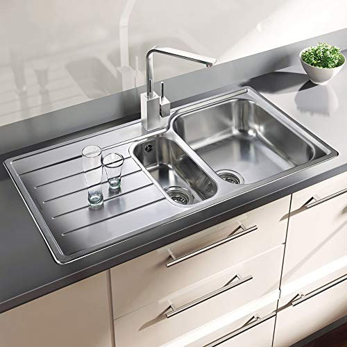 Rangemaster OL9852 Oakland 1.5 Kitchen Sink, Stainless Steel
