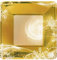 8 piatti quadrati dolce natalizi in cartoncino GOLD CRYSTAL 19 cm