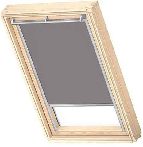 VELUX Original Dachfenster Verdunkelungsrollo, mit Grauer Führungsschiene, Grau, für U08