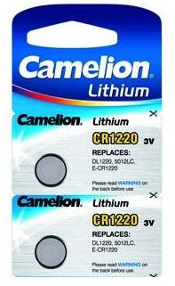 Camelion - Techtastic' 2X CR1220 Batteries de Voiture clés Alarme fob Piles de la télécommande