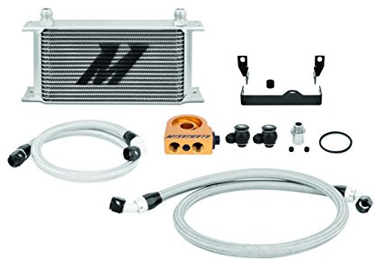 Mishimoto MMOC-WRX-06T Oil Cooler Kit Thermostatic Compatible With Subaru WRX/STI 2006-2007 Silver