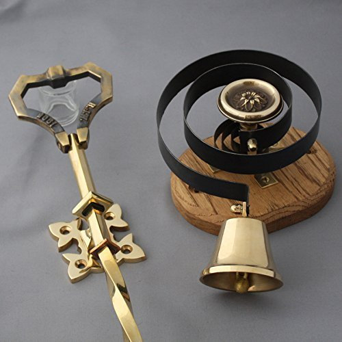 Victorian Inspired Lichfield Brass Bell Pull & Bell