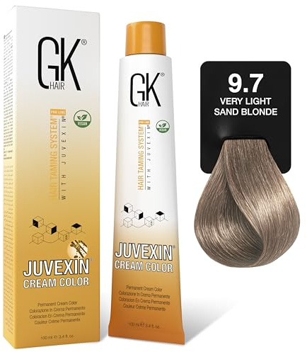 GK HAIR Global Keratin Professional Hair Color Cream Tube (3.4 Fl Oz/100ml) Nourishing & Cleansing Colors for Styling High Performance Long Lasting Semi Permanent Natural Toner Dye