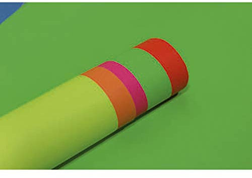 Clairefontaine 93920C - Rouleau de 10 Affiches Fluo 90g/m² - Format 60x80cm - Découpage, Ecriture, Collage - Loisirs Créatifs Adultes et Enfants - Coloris Assortis