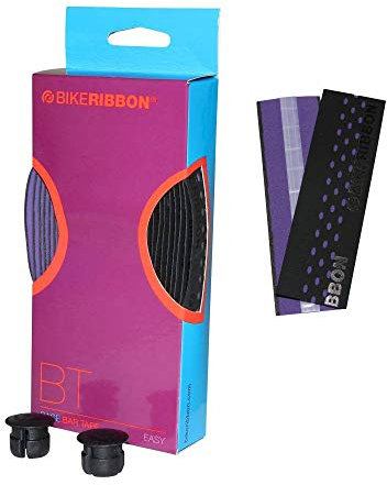 Bike Ribbon Drops Double Layer Bar Tape, Schwarz (Black/Purple), One Size