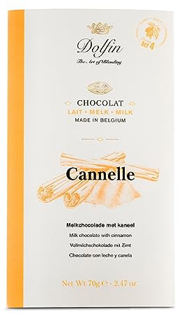 Dolfin Vollmilchschokolade, mit Zimt aus Ceylon 70g Tafel
