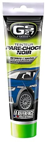 GS27 - Teinteur Pare-Chocs - Noir - Rénove et Reteinte les Plastiques Extérieurs de la Carrosserie - Tube 150 g