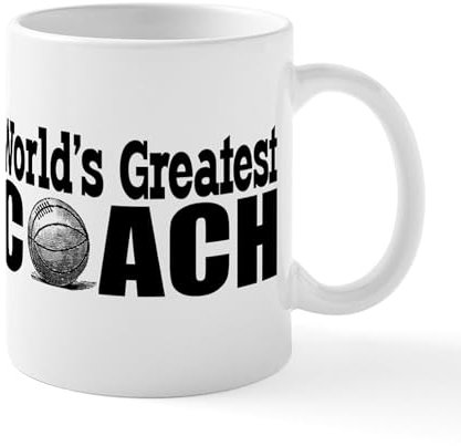CafePress World's Greatest Basketball Coach Mug 11 oz (325 ml) Ceramic Coffee Mug