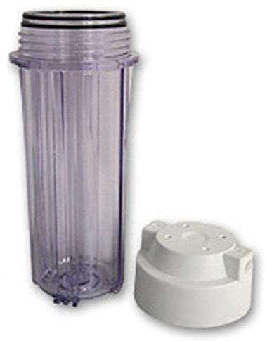 3 x Filtergehäuse 10 Transparent mit 1/4 Wasseranschluß, Filter Gehäuse als Wasserfilter Osmoseanlage Umkehrosmose Osmose Filteranlage Trinkwasser Anlage Aquarium Wasser