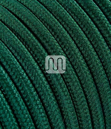 Merlotti 20338 Cavo Elettrico Rotondo H03VV-F 2x0.75, Verde Petrolio, 3 m