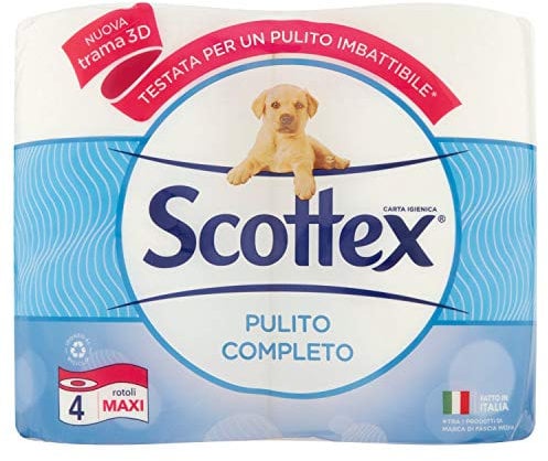 Scottex Pulito Completo Toilettenpapier, 4 Rollen