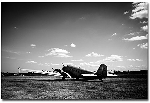 posterdeluxe Leinwand - Tante Ju - Junkers JU 52 Flugzeug Dessau Hugo Junkers Industriedesign