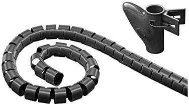 Goobay 51924 Kabelschlauch - 2,5 m robuster Spiralschlauch gegen den Kabelsalat, Schwarz