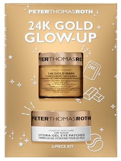 Peter Thomas Roth Holiday Kit – 24K Gold 2-teilige Luxus-Pflegeset – 50ml 24K Gold Mask + 15 Paar 24K Gold Hydra-Gel Eye Patches – Straffende & Feuchtigkeitsspendende Anti-Aging Pflege