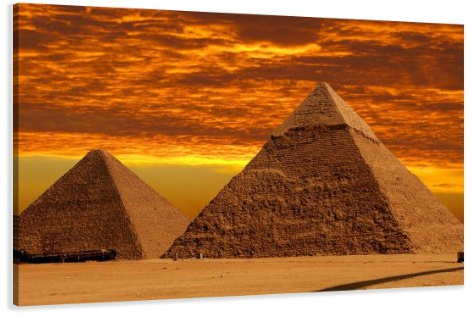 Visario Bild auf Leinwand der Deutschen Marke 120 x 80 cm einteilig Pyramiden 5013 Bilder Kunstdrucke Wandbild