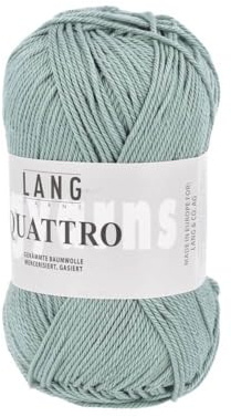 Lang Quattro Farbwahl hochwertige gekämmte Baumwolle mercerisiert uni Wolle (72 - Mint)