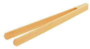 10x HOFMEISTER® Grillzange Holz - greift sicher jede Wurst und jedes Steak dank Rillen-Fräsung, hitzebeständige Bratwurst-Zange aus Europa, hygienisches Grillzubehör aus Buchenholz, 30 cm (10 Stück)
