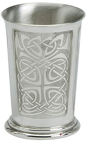 I LUV LTD Celtic Pewter Beaker Scottish Celtic Wrap Drinks and Water
