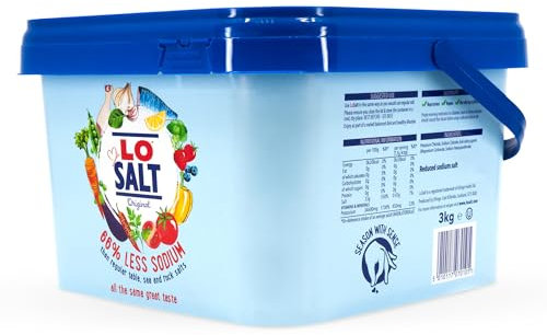 LOSALT – Reduced Sodium Salt | Original (non-iodised) | Great Tasting Salt Alternative/Substitute with 66% less sodium | 3kg drum (pack of 1)