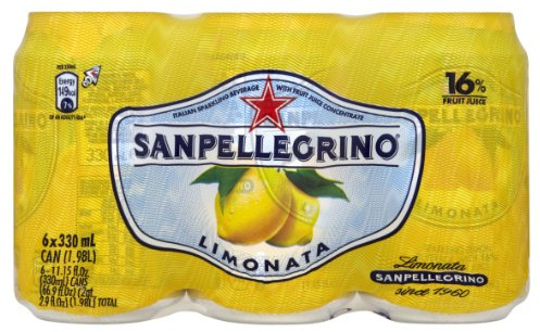 Sanpellegrino Limonata Cans 6 x 33 cl (Pack of 4, Total 24)