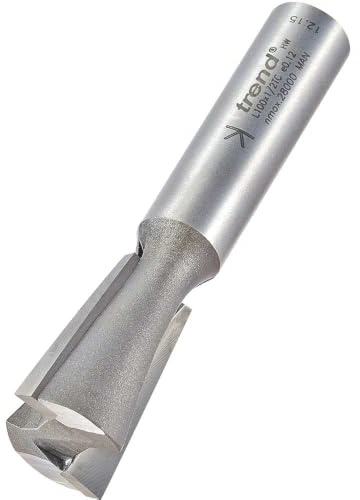 Trend Leigh Dovetail Router Cutter, 98 Degrees, 1/2 Inch Shank | Extra Long Shank Tungsten Carbide Tipped Cutter For Clean Dovetail Cuts At 98 Degrees, L100X1/2TC
