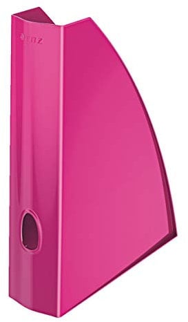 Leitz Stehsammler, A4, Zur Aufbewahrung von Dokumenten und Zeitschriften, Mit Griffloch, Pink, WOW, 52771023