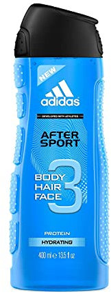 3 x 400ml Adidas 3 in 1 (Body Hair Face) Shower Gel - Sport Energy