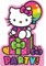 Entzückende Hello Kitty Rainbow® Geburtstagsparty-Einladungskarten (8 Stück), Rosa, 16,5 x 10,2 cm.