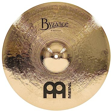 Meinl Cymbals Byzance Brilliant Crash Medium Cymbal 16 inch (Video) for Drum Kit (40,64cm) B20 Bronze, Brilliant Finish (B16MC-B)
