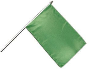 Stockflagge Einfarbig Grün - 30 x 45 cm