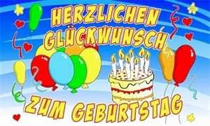 FRIP AB. HERZLICHEN GLÜCKWUNSCH zum GEBURTSTAG Fahne 1,50 x 0,90m Flagge Fahnen mit 2 Ösen