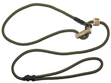 Retrieverleine Sporty | robuste Hundeleine aus Tau mit integrierter Halsung | Ø6mm | Horn-Zugstopp