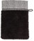 möve Brooklyn Waschhandschuh Uni mit Fischgratbordüre 15 x 20 cm aus 85 % Baumwolle / 10 % Viskose aus Bambus-Zellstoff / 5 % Leinen, black