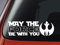 Autoaufkleber Star Wars May The Force Be With You mit Jedi-Logo, Vinyl, für Auto/Fenster/Wand/Laptop