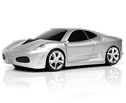 MGbeauty Souris d'ordinateur de Voiture de Sport de la Souris sans Fil 2.4Ghz Nano Souris Optique