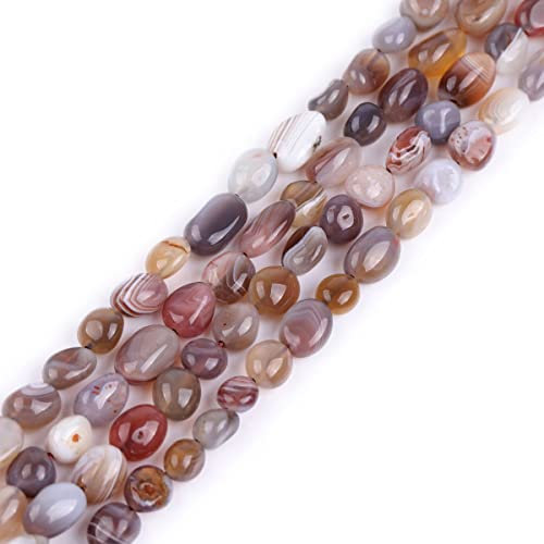 GEM-INSIDE CREATE YOUR OWN FASHION Sweet & Happy Girl'S Store6x8mm Freeform Kartoffelform Edelstein Botswana Achat Perlen Strang 15 Zoll Schmuckherstellung Perlen