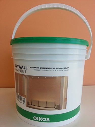 OIKOS Drywall - Pintura para pintura de yeso de alta cobertura, 4 litros