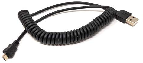 System-S Micro USB Kabel Datenkabel Ladekabel Spiralkabel 30 cm - 135 cm