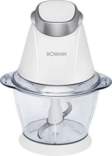 Bomann MZ 449 CB Multizerkleinerer, 2 in 1 – Multizerkleinerer und Ice Crusher in Einem, Herausnehmbares Edelstahl-Hackmesser (rostfrei), Inkl. Ice Crush-Funktion, weiß