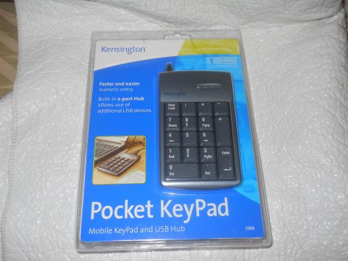 Kensington Pocket KeyPad with 2-Port USB Hub