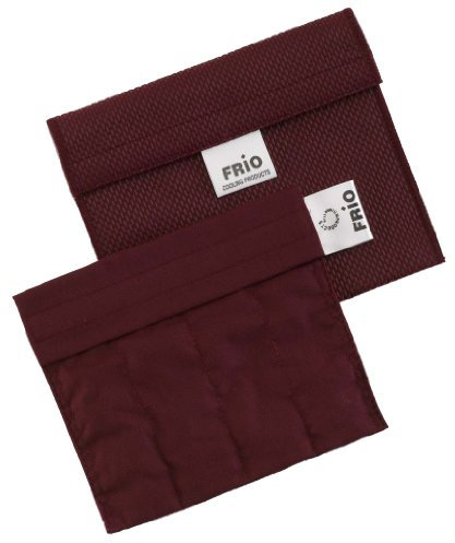 FRIO GLAUKOM Kühltasche 14 x 12 cm Weinrot | mit wasserfeste Nylon Innentasche | KEIN Eispack oder Batterien nötig, für eine Kombinationen von Ampullen oder Patronen | KEIN Pen